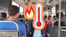 Por calor se desvanece joven transporte público en Veracruz