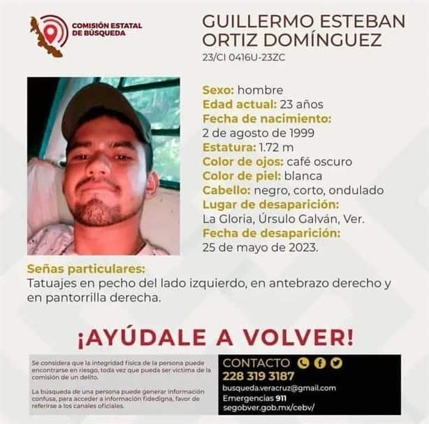 Guillermo Esteban lleva casi un mes desaparecido en Úrsulo Galván
