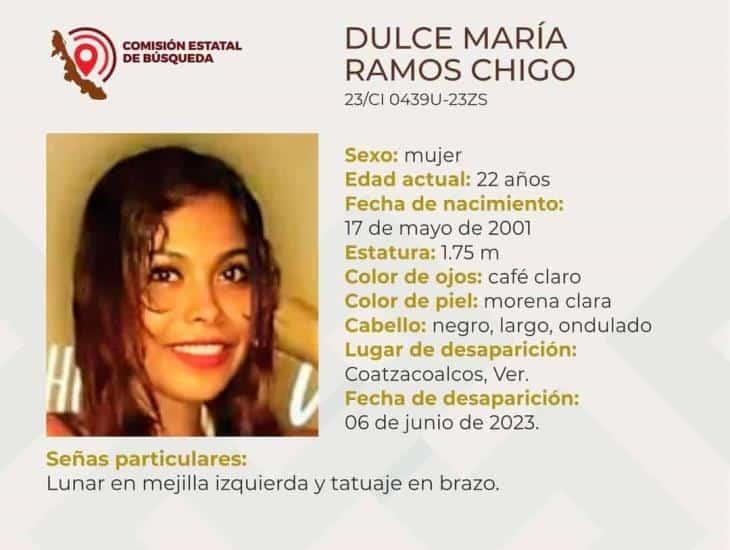 Dulce María Ramos, desaparecida desde el 6 de junio en Coatzacoalcos 