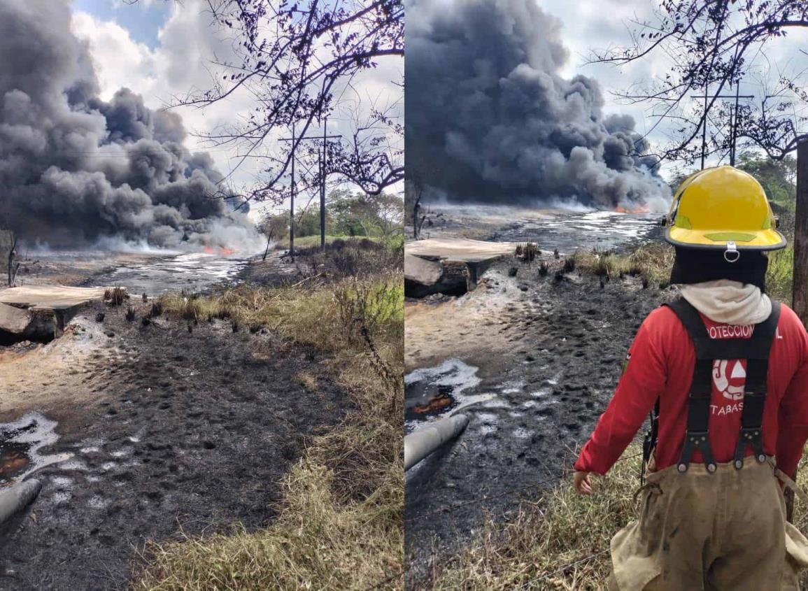 Explosión por fuga de hidrocarburo en la carretera Cárdenas-Coatzacoalcos l VIDEO