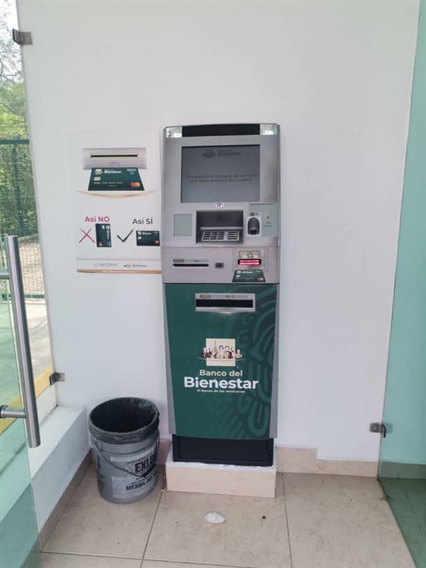 Cajero automático del banco Bienestar queda fuera de servicio por fallas en el sistema