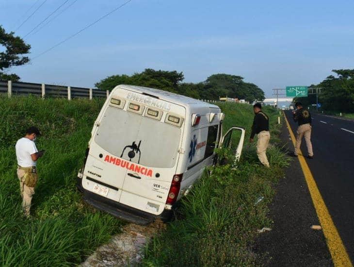Unidad de PC Acayucan se accidenta en autopista del sur de Veracruz