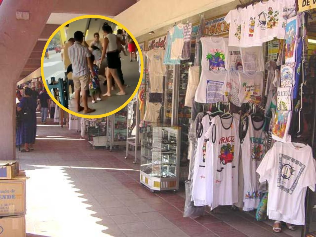 Se viraliza pelea en el mercado de artesanías de Veracruz ¡Se dieron hasta con el palo de escoba!