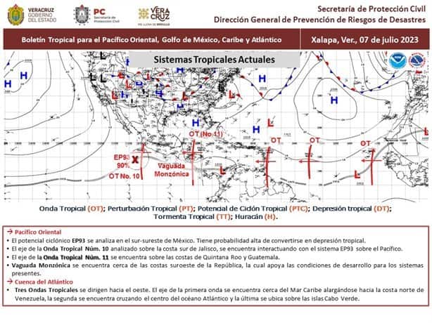 Se mantiene Onda Tropical 11 en Veracruz ¿hasta cuándo lloverá?