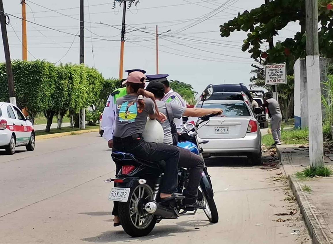 Motociclistas: Los mayores infractores de las leyes y reglamento de tránsito en Nanchital | VIDEO