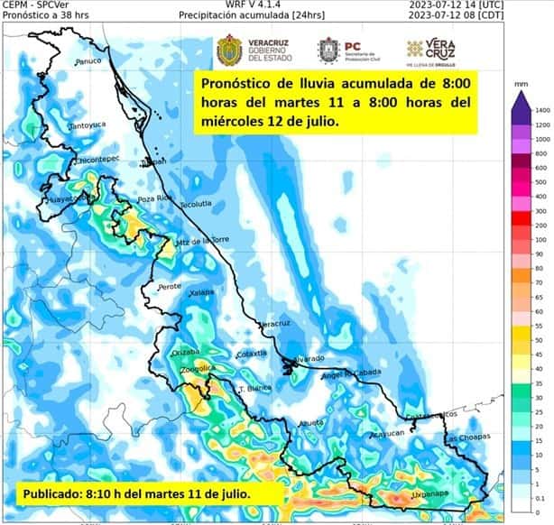 Pronóstico del clima para hoy 11 de julio en Coatzacoalcos