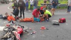 Tráiler arrastra motocicleta; un muerto y un lesionado en la Cosolea-Nuevo Teapa