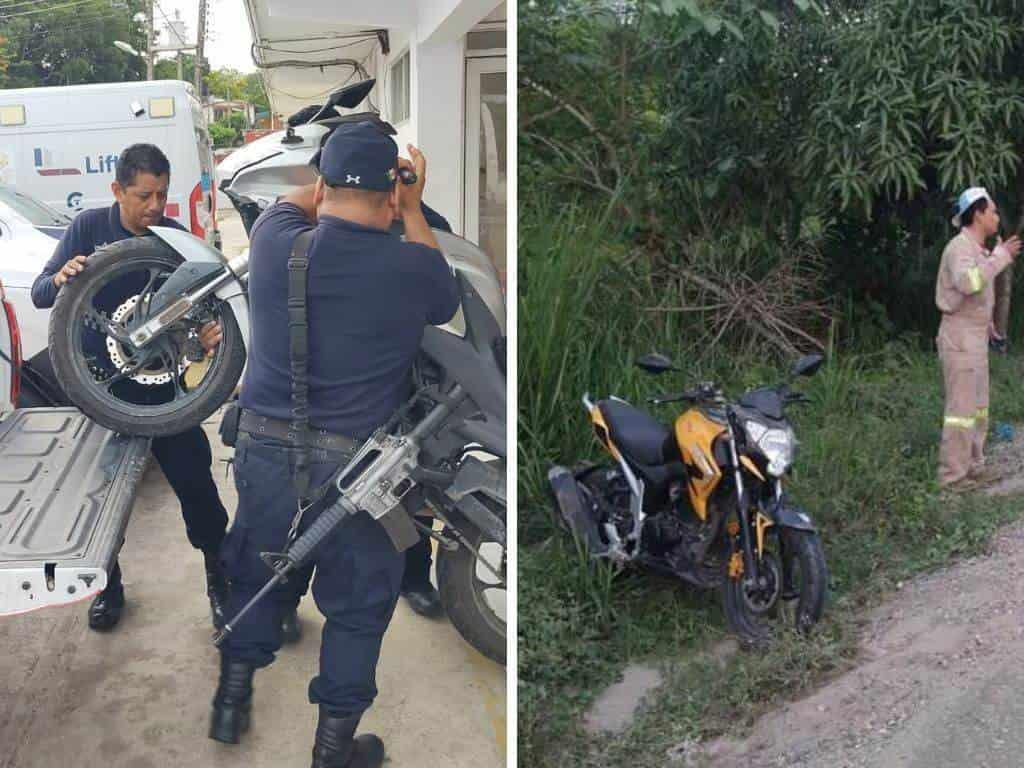 Motociclistas chocaron de frente en la carretera Nanchital-Las Choapas