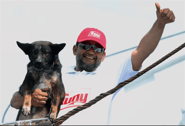 Náufrago australiano regala a Bella, la perrita que lo acompañó durante dos meses a la deriva