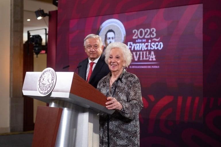 Presidente recibe a Estela de Carlotto, fundadora de Abuelas de Plaza de Mayo