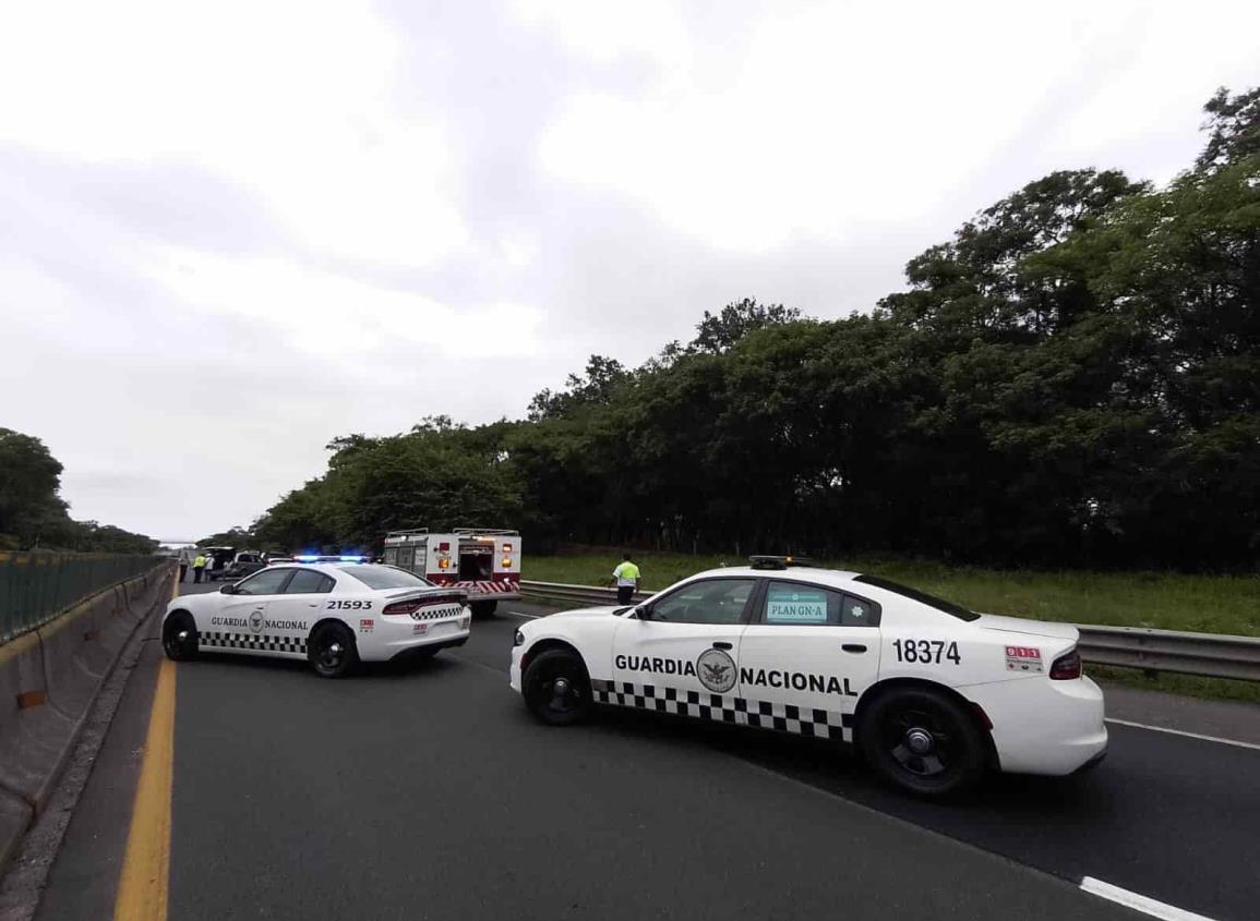 Movilización por alerta de asalto en autopista de Acayucan
