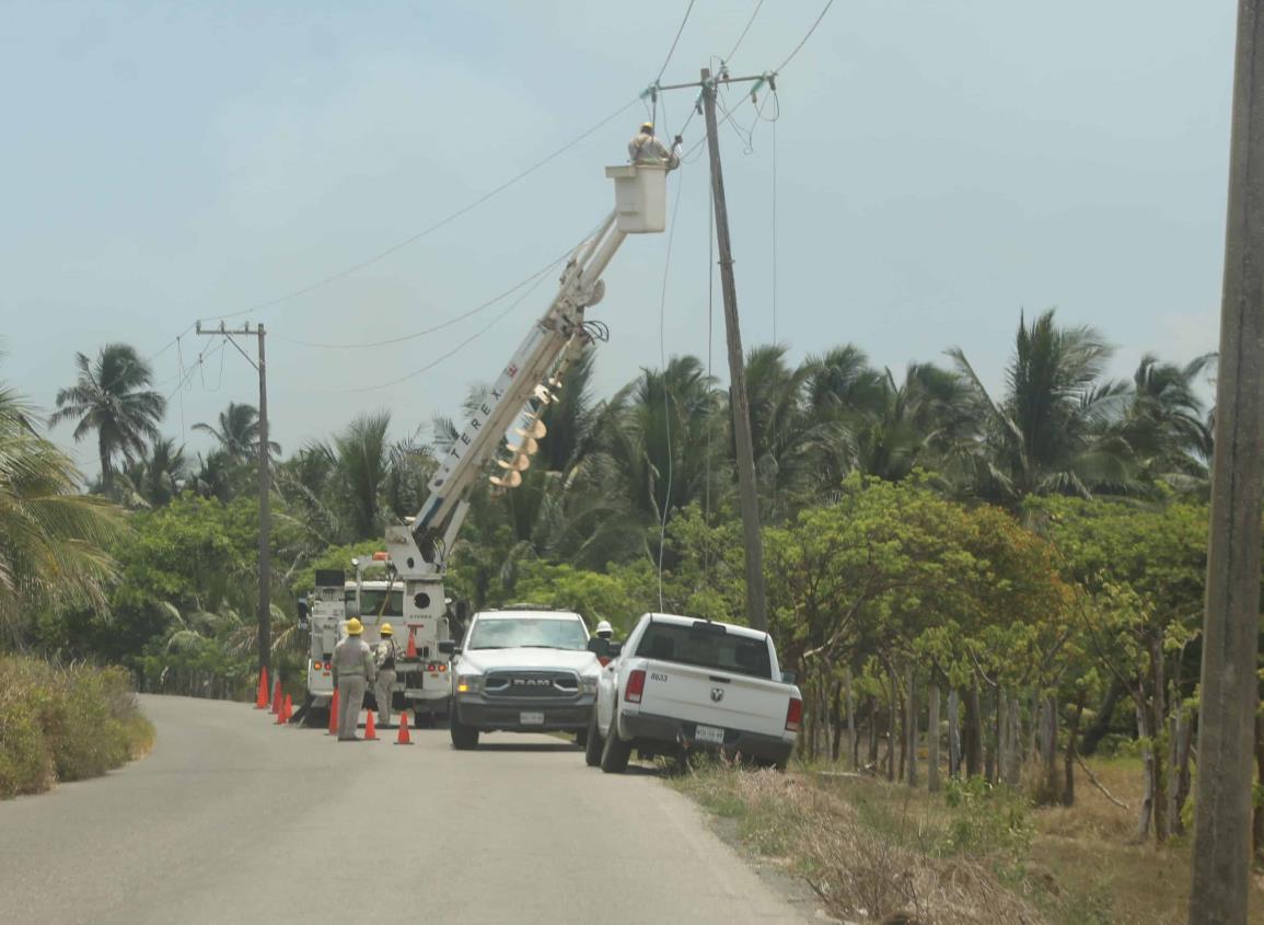 Fallas eléctricas en zona rural de Las Choapas por obstrucción de árboles