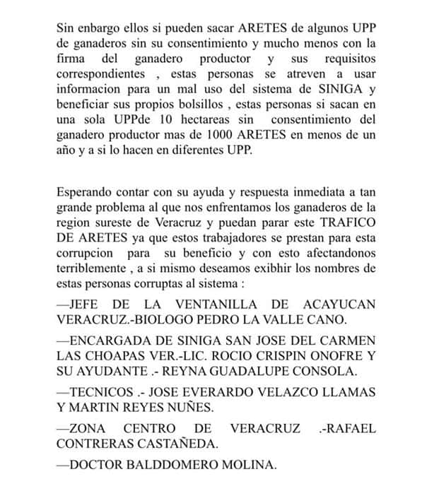 Red de corrupción en venta de aretes para ganado en Veracruz. ganaderos exigen justicia