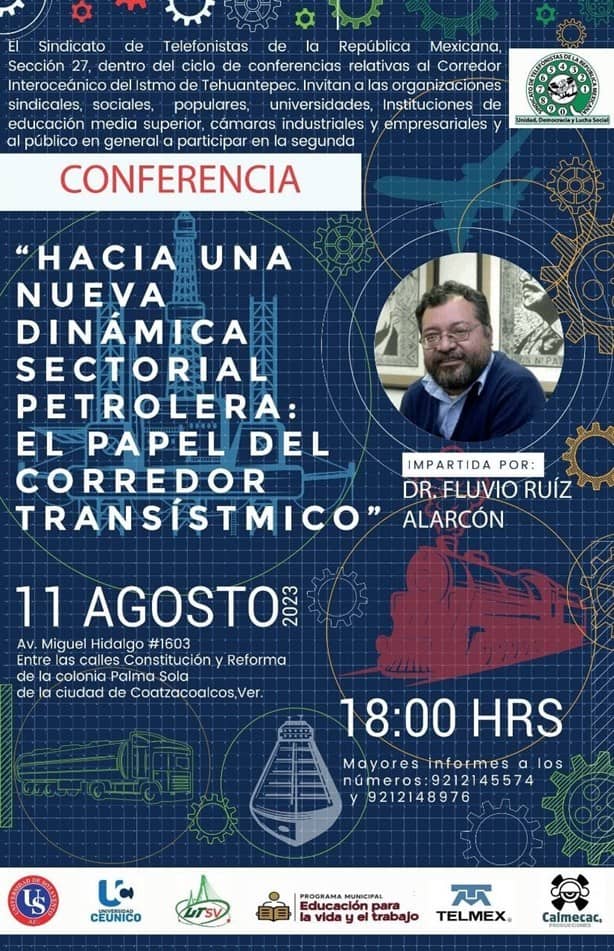 Anuncian nueva conferencia del Corredor Interoceánico en Coatzacoalcos; abrirá el panorama laboral