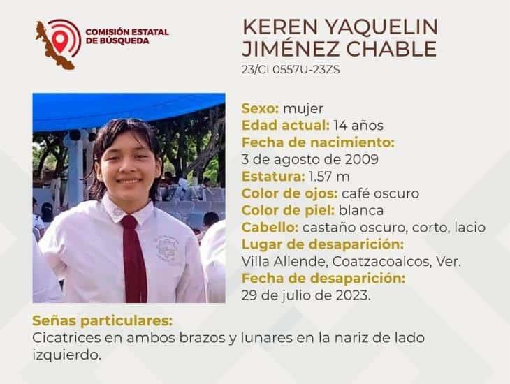 Keren Yaquelin de 14 años desapareció en Villa Allende