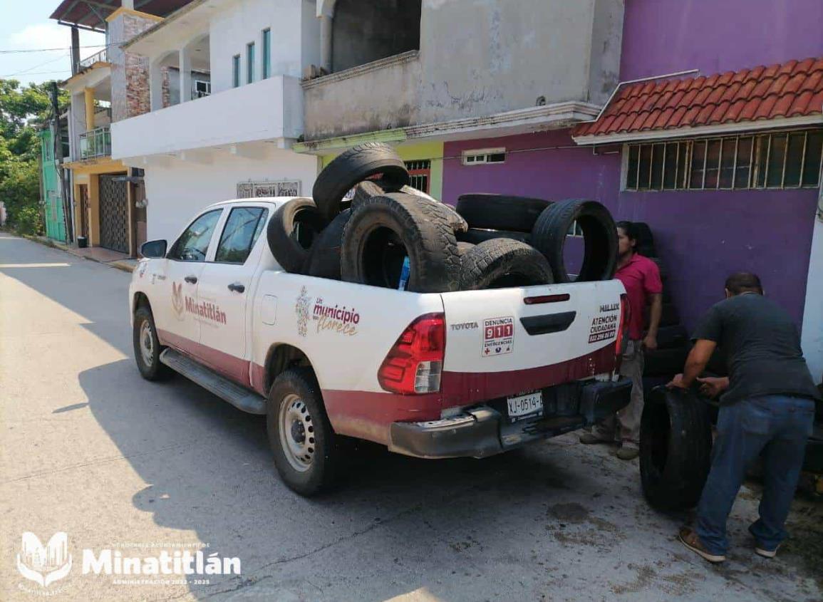 Más de 6 toneladas de artículos se retiraron en la jornada de descacharrización en Minatitlán