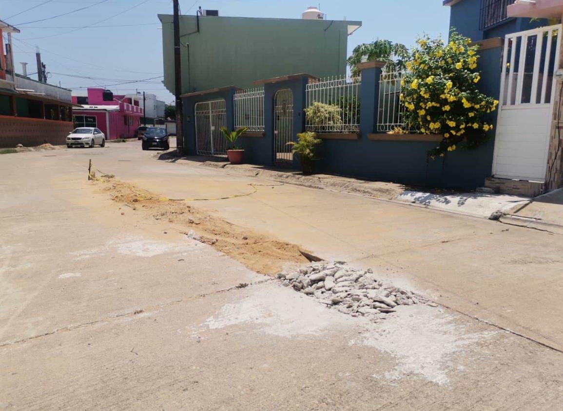 Red de drenaje provoca afectaciones a vecinos de la colonia San Miguel Arcángel