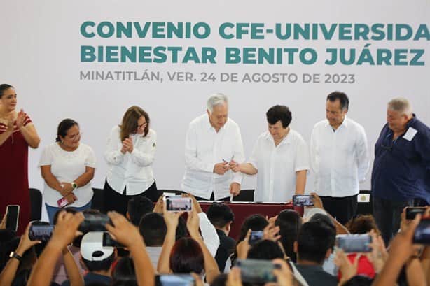 Por una mejor preparación académica, CFE y Universidad del Bienestar formalizan alianza en Minatitlán | VIDEO