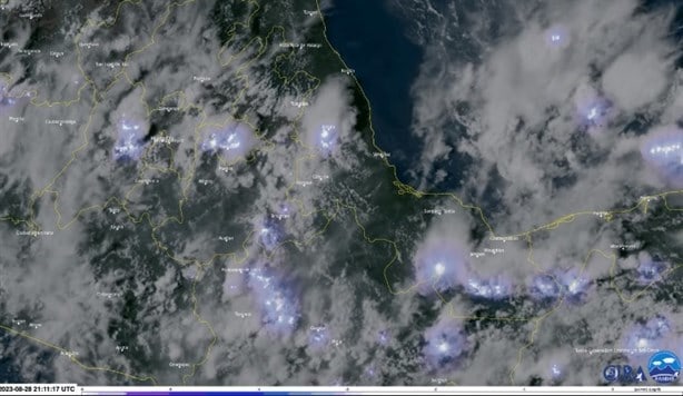 Prevén tormentas eléctricas en el sur de Veracruz ¿Idalia se intensifica a Huracán?