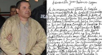 Joaquín Guzmán Loera pidió a juez que permita que su esposa lo visite