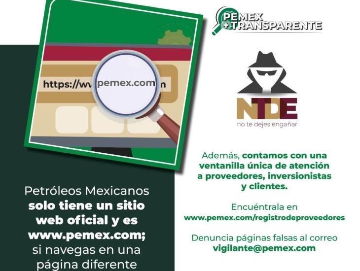 Pemex solo tiene un sitio web; alertan para evitar engaños