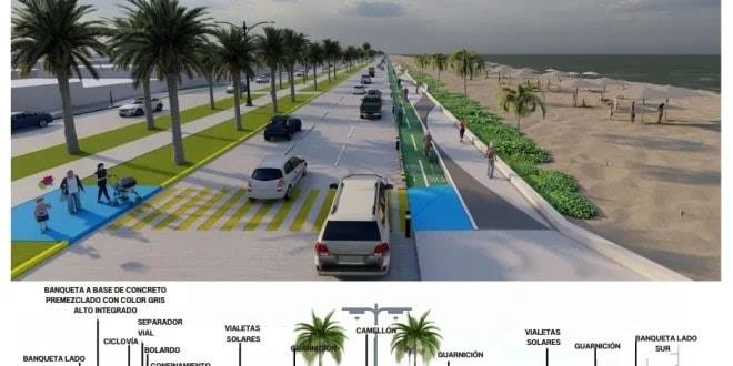 Malecón de Coatzacoalcos contará con ciclovía tras su rehabilitación | VIDEO