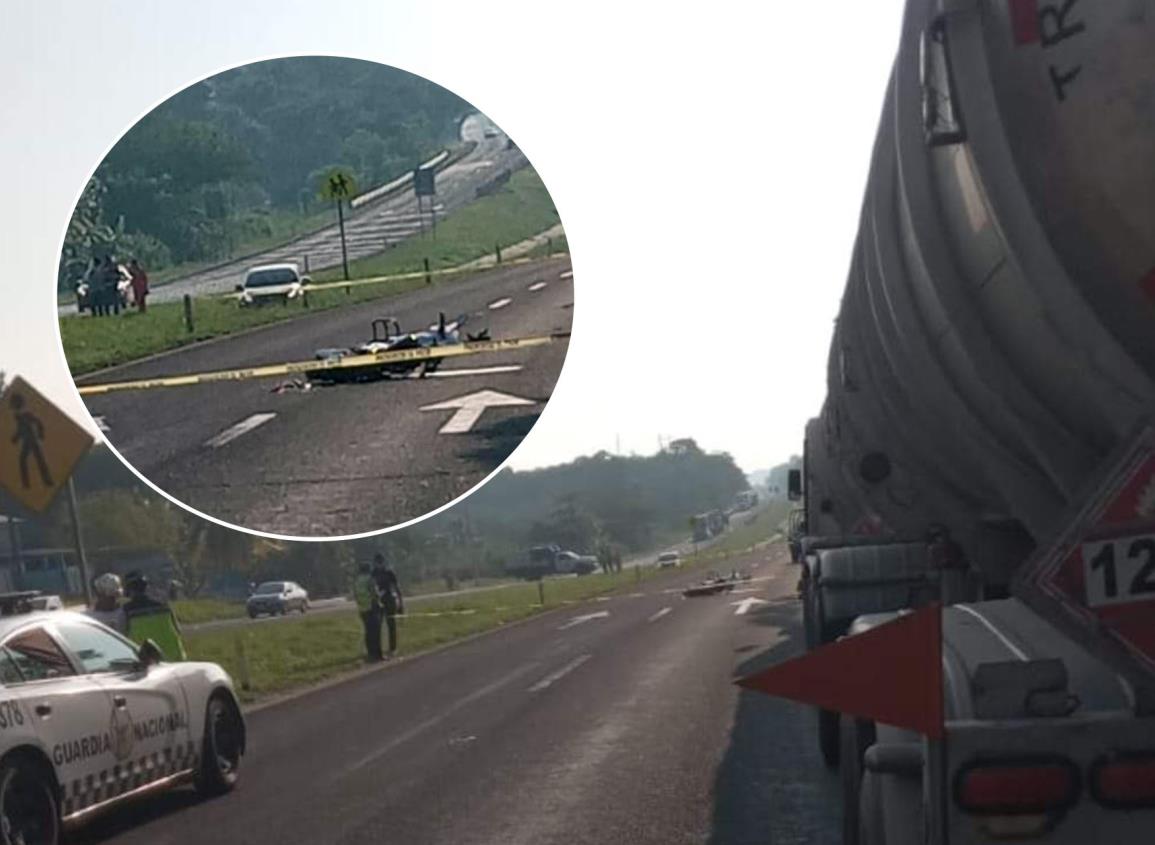 Mujer motociclista muere arrollada en la carretera Coatzacoalcos-Villahermosa