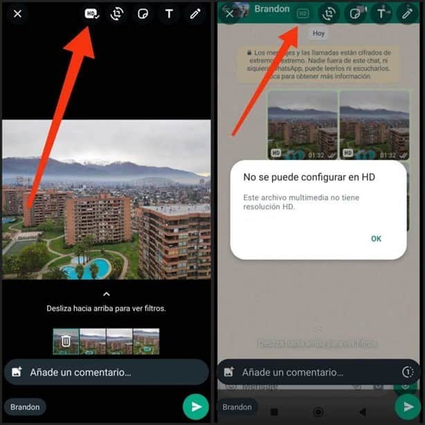 Nueva función de WhatsApp agrega calidad HD a su envío de imágenes