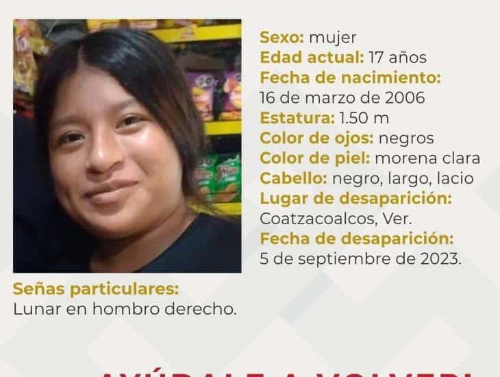 Cumple cuatro días desaparecida Areli Hernández Tapia en Coatzacoalcos