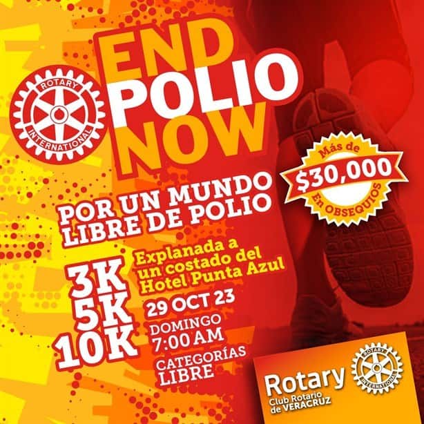 Organiza Club Rotario carrera contra la polio