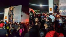 Más de 350 migrantes rescatados en carretera de Veracruz: se estaban asfixiando l VIDEO
