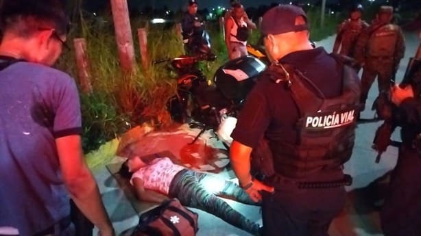 Choque entre dos motociclistas deja a una pareja lesionada en Las Barrillas