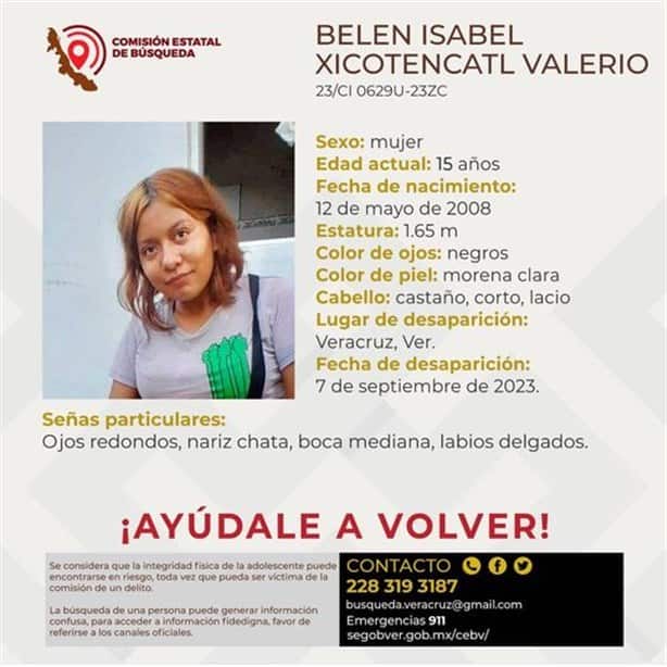 Desaparece jovencita de 15 años en Veracruz