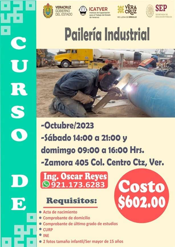 Icatver impartirá cursos de Pailería Industrial en Coatzacoalcos; te decimos cómo inscribirte