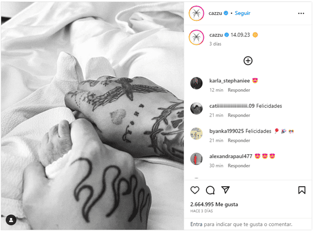 Christian Nodal y Cazzu anunciaron el nacimiento de su bebé y Belinda reaccionó a la noticia