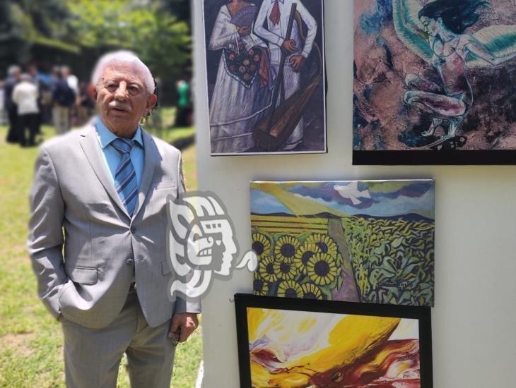Embajada de Nicaragua reconoce al distinguido pintor, don Amado Brito