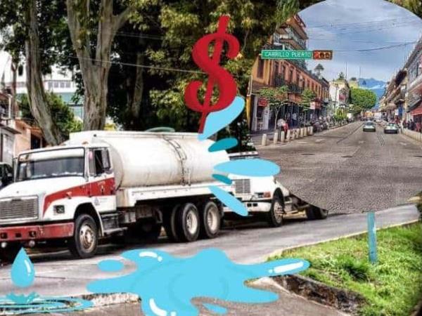 Comercio en Xalapa depende de pipas para tener agua y no cerrar