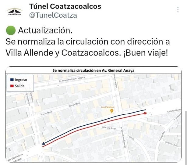 Reabren carril para acceso hacia el Túnel Sumergido en Coatzacoalcos