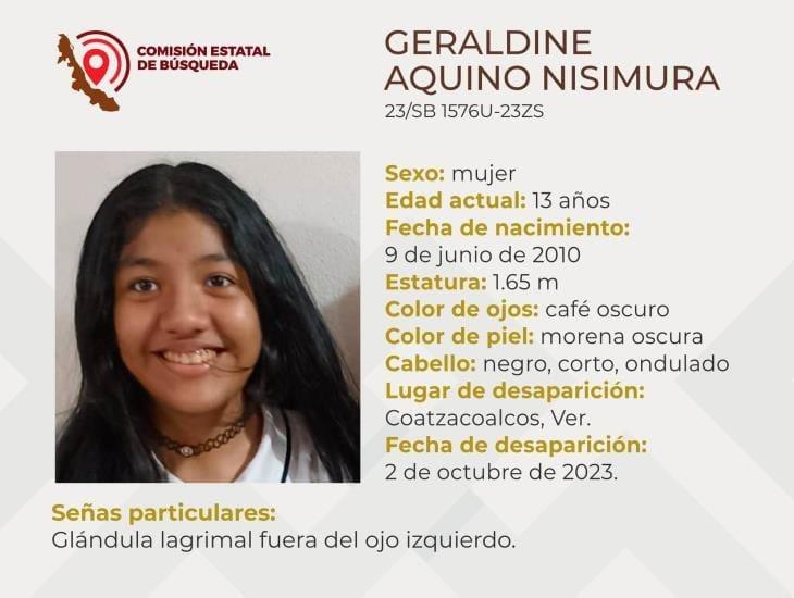 Reportan desaparición de menor de 13 años en Coatzacoalcos