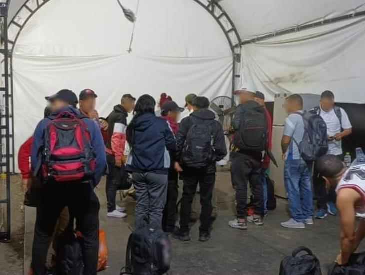 Guardia Nacional aseguró a 489 migrantes en el sur de Veracruz