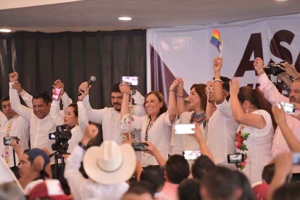 Rocío Nahle y Zenyazen Escobar encabezan gira de la unidad en Veracruz