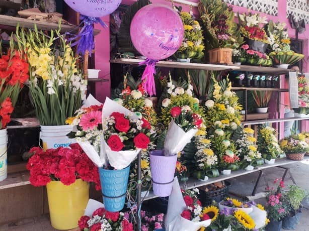Día de Muertos: vendedores se instalan frente a los panteones de Nanchital, este es el costo de las flores