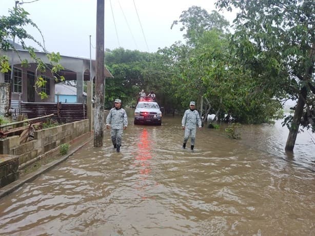 Situación crítica por desbordamiento de ríos en Agua Dulce y Las Choapas; refuerzan planes de apoyo