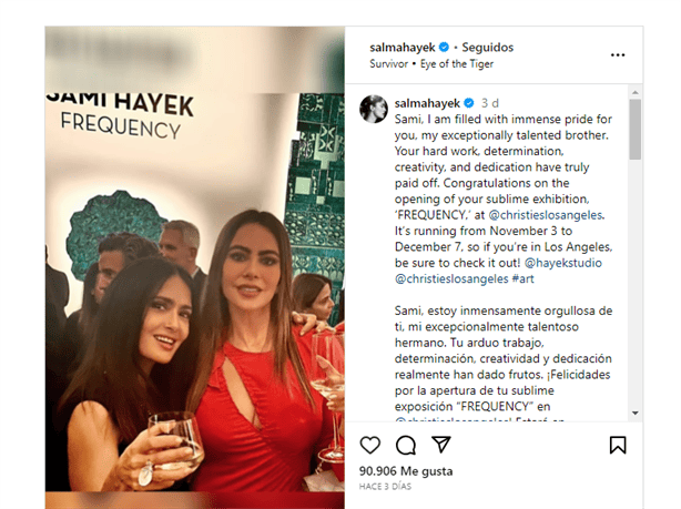 Hermano de Salma Hayek inaugura exposición de arte en Los Ángeles y reúne celebridades