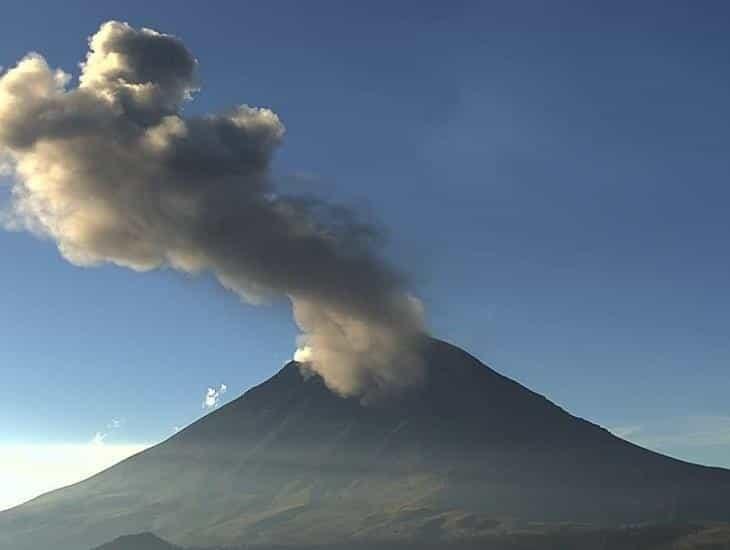Volcán Popocatépetl emite 156 exhalaciones en las últimas 24 horas