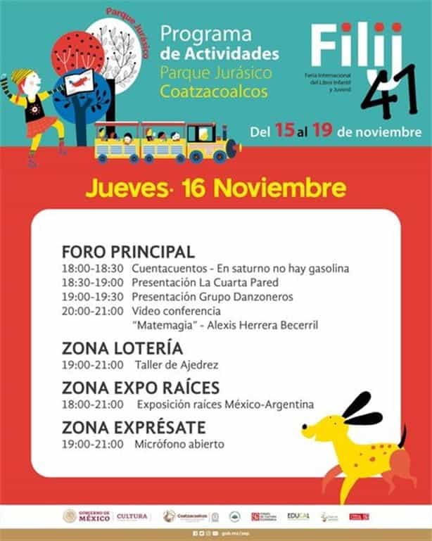 Feria Internacional del libro con estilo jurásico en Coatzacoalcos, checa las actividades y horarios