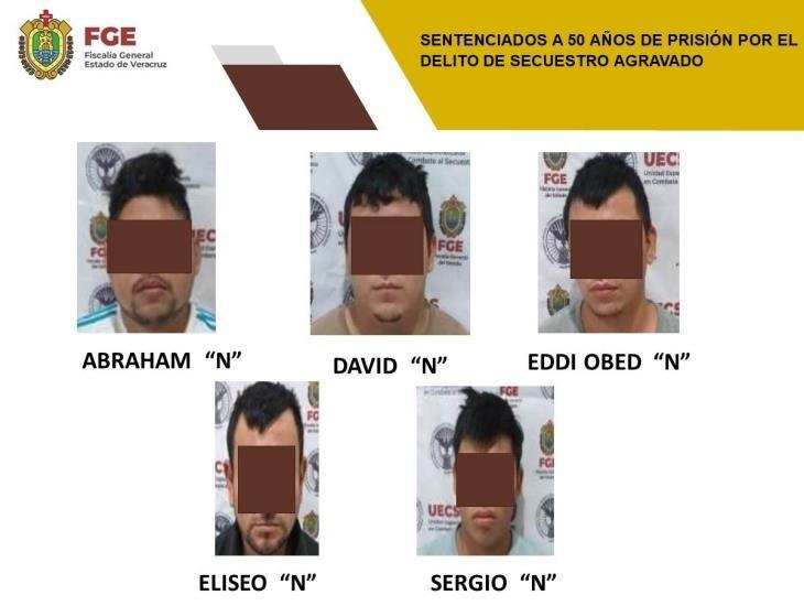 Dictan 50 años de cárcel a banda de secuestradores en Coatzacoalcos