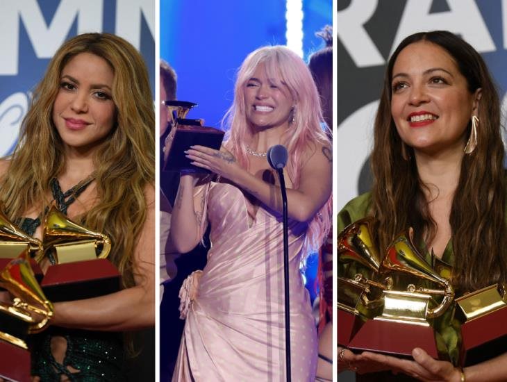 Latin Grammy 2023: Shakira, Karol G y Natalia Lafourcade arrasan con tres premios cada una
