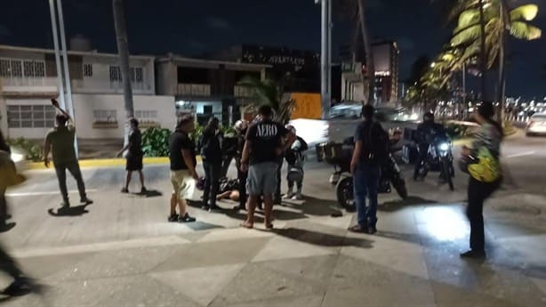 Integrante de club de motociclistas se lesiona en bulevar de Veracruz