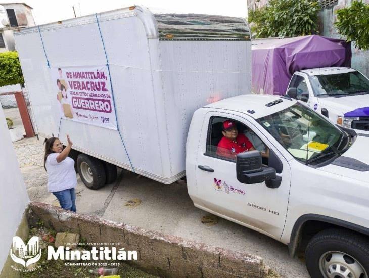 Minatitlán envía apoyos para damnificados por el huracán Otis en Acapulco